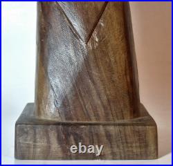 Rafael Alberti (1902-1999) Spain, Original Signed Wood Carving Woman Sculpture