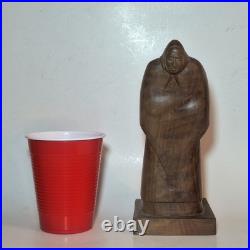 Rafael Alberti (1902-1999) Spain, Original Signed Wood Carving Woman Sculpture