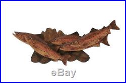Rainbow Trout Wood Carving Wall Art Rustic Cabin Decor