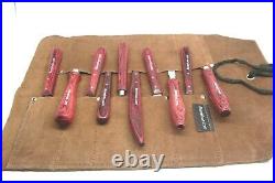 Ramelson 10 Pc Wood Carving Tools Knife Set With Tool Roll Belt Woodworking