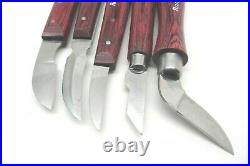 Ramelson 10 Pc Wood Carving Tools Knife Set With Tool Roll Belt Woodworking