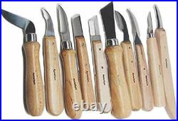 Ramelson Wood Carving Tools Knife Set 10 Pc Whittling Bench Woodworking