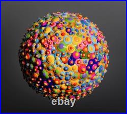 Rapture in Color Drops Painting 8x 8x 5