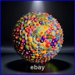 Rapture in Color Drops Painting 8x 8x 5