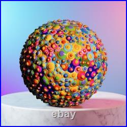 Rapture in Color Drops Painting 8x 8x 5