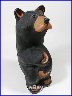 Rare Big Sky Carvers Jeff Fleming Wood Carved Sitting Bear Sculpture Lucy