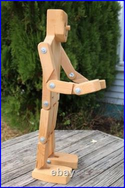 Rare Don Ellefson Chicago Artist Robot Poseable Man 28 Tall Hand Made