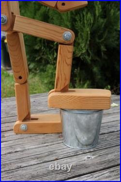 Rare Don Ellefson Chicago Artist Robot Poseable Man 28 Tall Hand Made