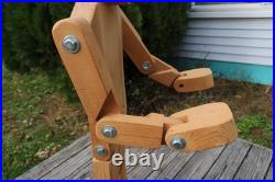 Rare Don Ellefson Chicago Artist Robot Poseable Man 28 Tall Hand Made