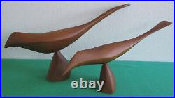 Rare Emil Milan Emilan Walnut Wood Carved Bird Sculpture American Modern