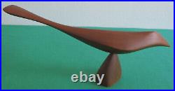 Rare Emil Milan Emilan Walnut Wood Carved Bird Sculpture American Modern