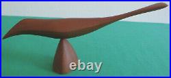 Rare Emil Milan Emilan Walnut Wood Carved Bird Sculpture American Modern