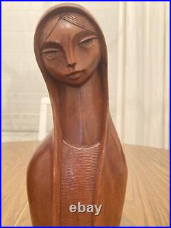 Rare Philippine Wood Carving Original Designs by J. P. Alcantara Lot Of (2)