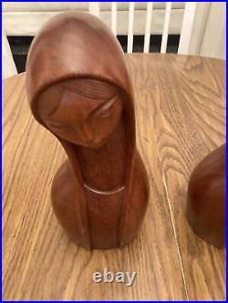 Rare Philippine Wood Carving Original Designs by J. P. Alcantara Lot Of (2)