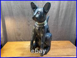 Rare September Woods Don Freedman Dog/Cat Hand Carved/Painted Folk Art Sculpture Rare September Woods Don Freedman Dog/Cat Hand Carved/Painted Folk Art Sculpture