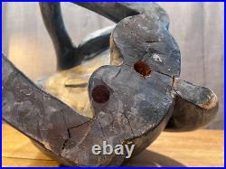 Rare September Woods Don Freedman Dog/Cat Hand Carved/Painted Folk Art Sculpture Rare September Woods Don Freedman Dog/Cat Hand Carved/Painted Folk Art Sculpture