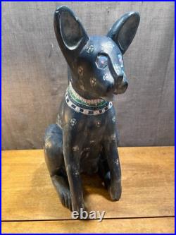 Rare September Woods Don Freedman Dog/Cat Hand Carved/Painted Folk Art Sculpture Rare September Woods Don Freedman Dog/Cat Hand Carved/Painted Folk Art Sculpture