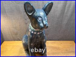 Rare September Woods Don Freedman Dog/Cat Hand Carved/Painted Folk Art Sculpture Rare September Woods Don Freedman Dog/Cat Hand Carved/Painted Folk Art Sculpture