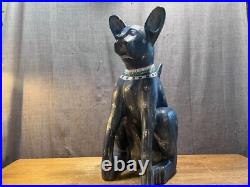 Rare September Woods Don Freedman Dog/Cat Hand Carved/Painted Folk Art Sculpture Rare September Woods Don Freedman Dog/Cat Hand Carved/Painted Folk Art Sculpture
