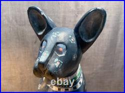 Rare September Woods Don Freedman Dog/Cat Hand Carved/Painted Folk Art Sculpture Rare September Woods Don Freedman Dog/Cat Hand Carved/Painted Folk Art Sculpture
