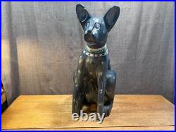 Rare September Woods Don Freedman Dog/Cat Hand Carved/Painted Folk Art Sculpture Rare September Woods Don Freedman Dog/Cat Hand Carved/Painted Folk Art Sculpture