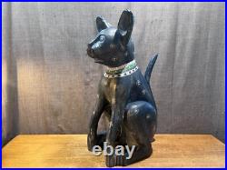 Rare September Woods Don Freedman Dog/Cat Hand Carved/Painted Folk Art Sculpture Rare September Woods Don Freedman Dog/Cat Hand Carved/Painted Folk Art Sculpture