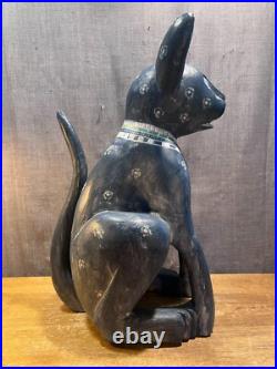 Rare September Woods Don Freedman Dog/Cat Hand Carved/Painted Folk Art Sculpture Rare September Woods Don Freedman Dog/Cat Hand Carved/Painted Folk Art Sculpture