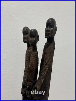 Rare Vintage African Tribal Sculpture Hand Carved Makonde Art