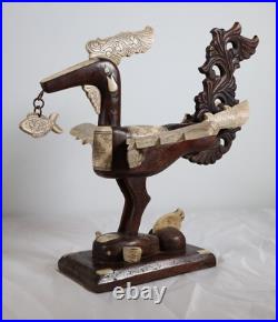 Rare Vintage Sarimanok Sculpture Maranao Art from Mindanao, Philippines Rare Vintage Sarimanok Sculpture Maranao Art from Mindanao, Philippines