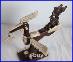 Rare Vintage Sarimanok Sculpture Maranao Art from Mindanao, Philippines Rare Vintage Sarimanok Sculpture Maranao Art from Mindanao, Philippines