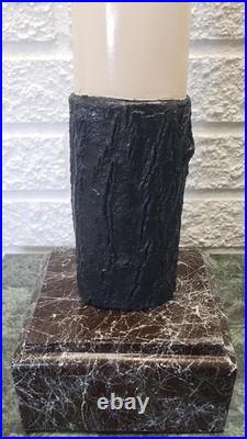 Realism Faux Art Elephant Wood Xlarge 42 Heavy 7lb Carving Marble Look Base
