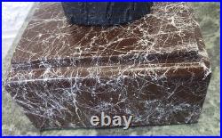 Realism Faux Art Elephant Wood Xlarge 42 Heavy 7lb Carving Marble Look Base