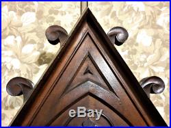 Religious rose tudor wood carving panel Antique french architectural salvage