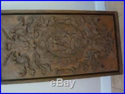 Restoration Hardware Hand-Carved Rococo Wood Panel Natural Large Relief