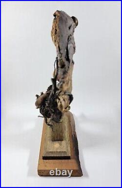 Rick Cain Original Hand Carved Wood Statue Tree Frog