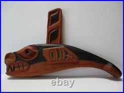 Robert Brown Wood Carving Sculpture 23 Inches Painting Killer Whale Northwest