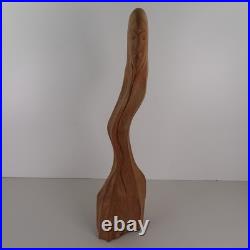 Roger Pringle 2000 Hand Carved Wooden Abstract Figurative Sculpture 16 Tall