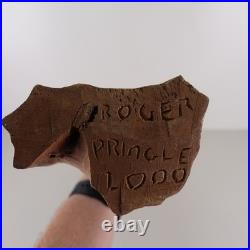 Roger Pringle 2000 Hand Carved Wooden Abstract Figurative Sculpture 16 Tall