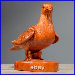 Rosewood Hand Carved Pigeon Peace Dove Statue Bird Sculpture Figurine Decor