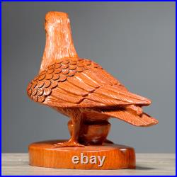 Rosewood Hand Carved Pigeon Peace Dove Statue Bird Sculpture Figurine Decor