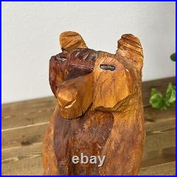 Rustic Wood Carving Standing Bear Sculpture 20 Home Decor