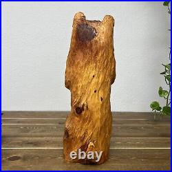 Rustic Wood Carving Standing Bear Sculpture 20 Home Decor