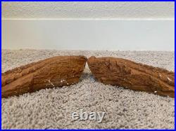 Rustic Wood Spirit Hand Carved Native American Face Cottonwood Bark Sculptures