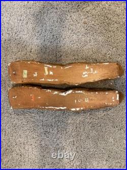 Rustic Wood Spirit Hand Carved Native American Face Cottonwood Bark Sculptures