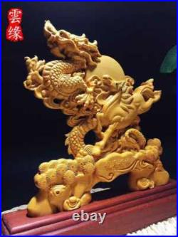 Ryoma Spirit Wood Carving Sculpture Feng Sui Interior Dragon Horse Dragon Ryoma Spirit Wood Carving Sculpture Feng Sui Interior Dragon Horse Dragon