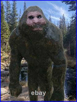SASQUATCH -my 13 tall hand carved signed wood figure
