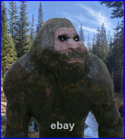SASQUATCH -my 13 tall hand carved signed wood figure