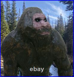 SASQUATCH -my 13 tall hand carved signed wood figure