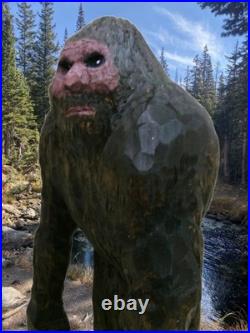 SASQUATCH -my 13 tall hand carved signed wood figure