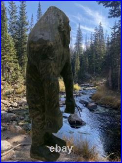 SASQUATCH -my 13 tall hand carved signed wood figure